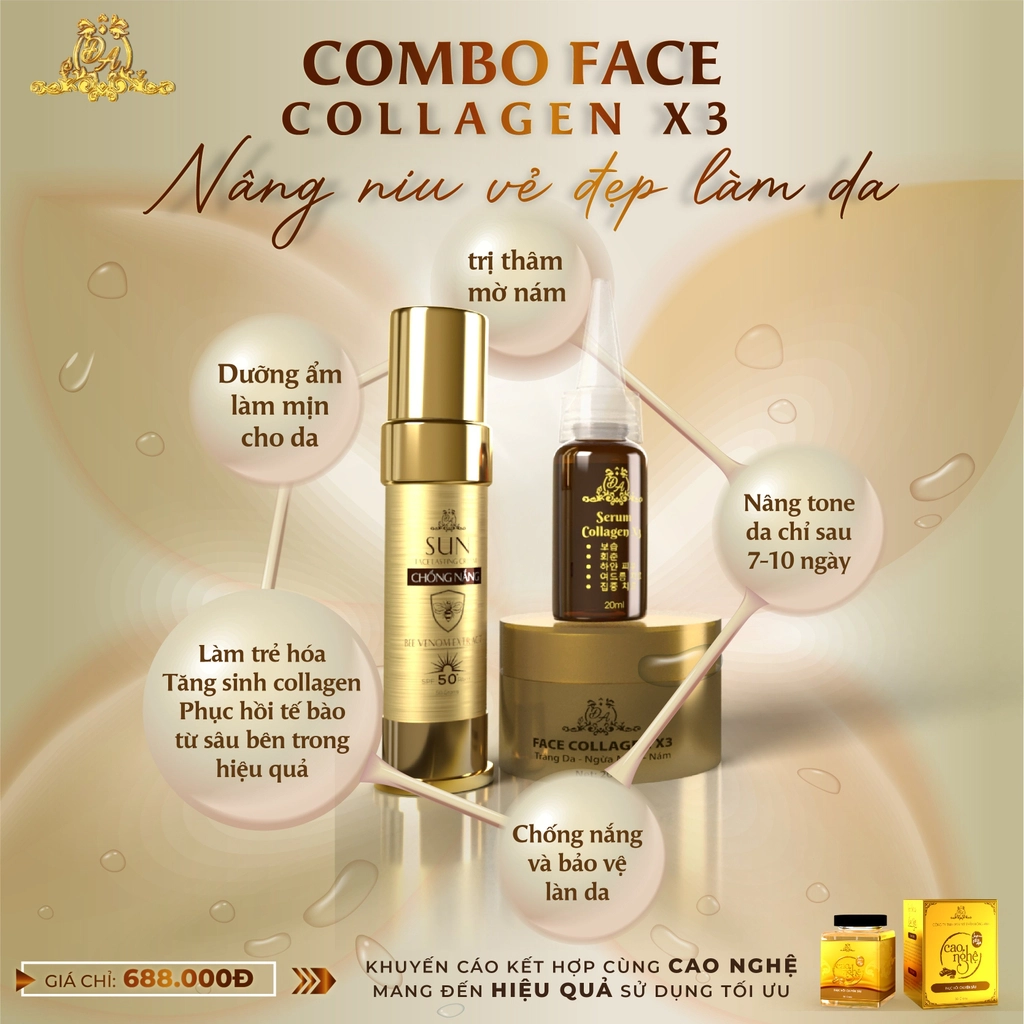 Combo 3 face serum chống nắng